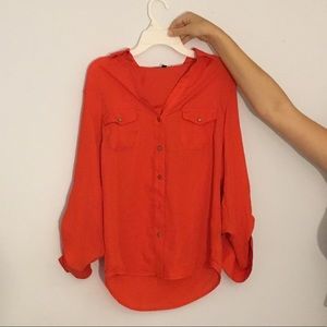 Blood orange button up